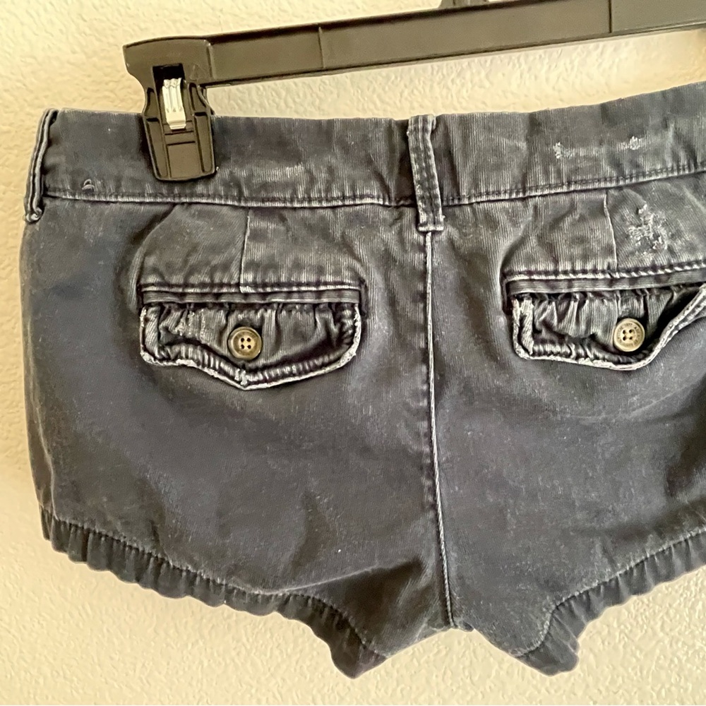 Abercrombie & Fitch Blue cotton Shorts Low-Rise Casual - Picture 2 of 3